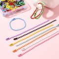 Zestaw łańcuszek kulkowy z zapięciem 2.5mm 12cm 50szt mix w pudełku