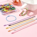 Zestaw łańcuszek kulkowy z zapięciem 2.5mm 12cm 50szt mix w pudełku