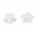 PER21 Koraliki akrylowe perłowe gwiazdka gwiazdy gwiazdki białe 10szt