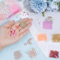 Duży zestaw koralików akrylowych i szklanych PINK kawaii sakura RÓŻOWY do biżuterii