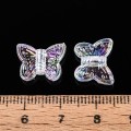 Koraliki akrylowe MOTYL MOTYLKI bezbarwne opalizujące AB 14mm