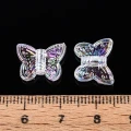Koraliki akrylowe MOTYL MOTYLKI bezbarwne opalizujące AB 14mm