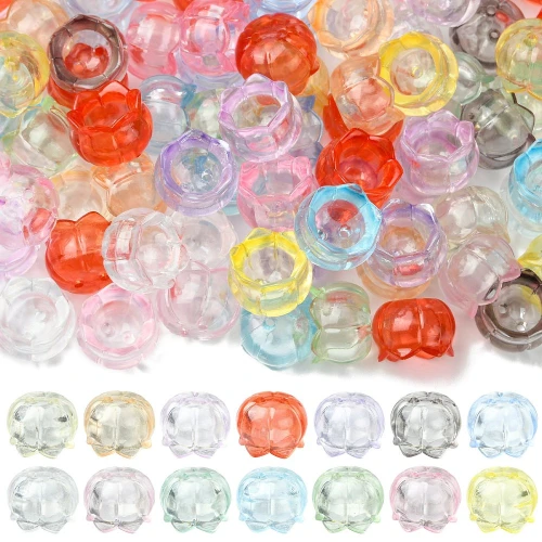 Koraliki zawieszka MEDUZA kielich dzwonek kwiat 19mm duże opalizujące
