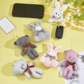 zestaw breloków breloczki cute misie i króliczki pluszowe