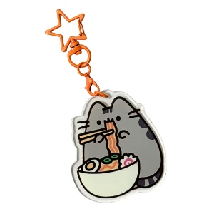 BHM64 Brelok breloczek akrylowy 11cm HM Kotek Pusheen i ramen z jajkiem