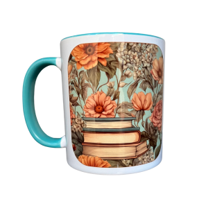 KB5 Biały kubek ceramiczny z uchem NOSTALGIA BLUE 330ml