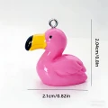 ZAW344 Zawieszki akrylowe z żywicy różowy flaming ptaki KAWAII 2szt