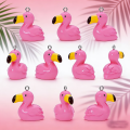 ZAW344 Zawieszki akrylowe z żywicy różowy flaming ptaki KAWAII 2szt