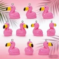 ZAW344 Zawieszki akrylowe z żywicy różowy flaming ptaki KAWAII 2szt
