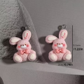 ZAW345 Zawieszki akrylowe z żywicy zwierzątka kot miś pingwin KAWAII 5szt