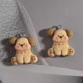 ZAW345 Zawieszki akrylowe z żywicy zwierzątka kot miś pingwin KAWAII 5szt
