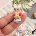 ZAW347 Zawieszki z żywicy króliczki królik bunny balonik serduszko 6szt mix