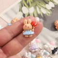 ZAW347 Zawieszki z żywicy króliczki królik bunny balonik serduszko 6szt mix