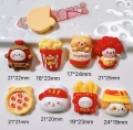 ZAW351 Zawieszki z akrylowej żywicy frytki popcorn pizza Hello Kitty 5szt mix