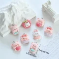 ZAW352 Zawieszki z akrylowej żywicy misie miś truskawka jellycat 5szt zestaw