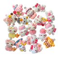 ZAW353 Zawieszki z akrylowej żywicy zwierzątka jellycat kotki Kitty i inne mix 5szt