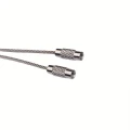 BRE30 Baza breloka linka stalowa skręcana kółko do kluczy 16cm 5szt