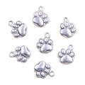 ZAW355 Zawieszki charm metalowe łapka łapa psia kota do bransoletek 5szt