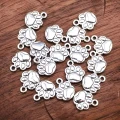 ZAW355 Zawieszki charm metalowe łapka łapa psia kota do bransoletek 5szt