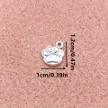 ZAW355 Zawieszki charm metalowe łapka łapa psia kota do bransoletek 5szt