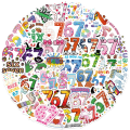 W255 Naklejki STICKER BOMB WLEPY wlepki 67 six seven sześć siedem 50szt