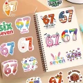 W255 Naklejki STICKER BOMB WLEPY wlepki 67 six seven sześć siedem 50szt