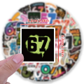 W256 Naklejki STICKER BOMB WLEPY wlepki 67 six seven sześć siedem 61szt