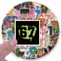 W256 Naklejki STICKER BOMB WLEPY wlepki 67 six seven sześć siedem 61szt