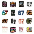W256 Naklejki STICKER BOMB WLEPY wlepki 67 six seven sześć siedem 61szt