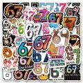 W256 Naklejki STICKER BOMB WLEPY wlepki 67 six seven sześć siedem 61szt