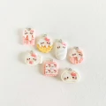 ZAW356 Zawieszki z akrylowej żywicy zwierzątka jellycat kotki Kitty ciastko czekoladka 7szt