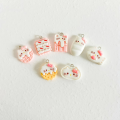 ZAW356 Zawieszki z akrylowej żywicy zwierzątka jellycat kotki Kitty ciastko czekoladka 7szt