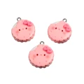 ZAW357 Zawieszki zawieszka z akrylowej żywicy ciasteczko jellycat herbatnik różowa 1szt