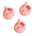 ZAW357 Zawieszki zawieszka z akrylowej żywicy ciasteczko jellycat herbatnik różowa 1szt
