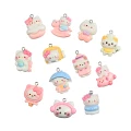 ZAW359 Zawieszki z akrylowej żywicy zwierzątka jellycat kotki Kitty i inne mix 5szt