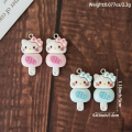 ZAW360 Zawieszki z akrylowej żywicy zwierzątka jellycat kotki Kitty lizak lody 3szt