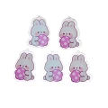 ZAP4 Zawieszka dwustronna akrylowa pleksi do breloka królik króliczek bunny 1szt