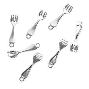 ZAW361 Zawieszki charm metalowe widelec widelczyk widelce 5szt