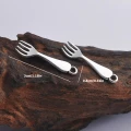 ZAW361 Zawieszki charm metalowe widelec widelczyk widelce 5szt