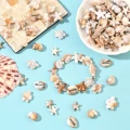 KOK229 Koraliki BOHO MORSKIE OCEAN rybka muszle rozgwiazda muszelka zestaw 14szt