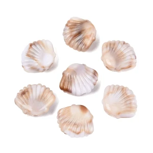 KOK231 Koraliki BOHO MORSKIE OCEAN muszle muszelka wypukła 20szt