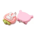 ZAW363 Zawieszka żywica jellycat królik truskawka cute miks 5szt