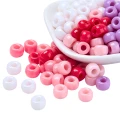KOP152 Koraliki oponki 9mm kandi pony bead miks kolory karnawał róż 50szt
