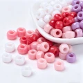 KOP152 Koraliki oponki 9mm kandi pony bead miks kolory karnawał róż 50szt