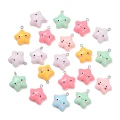 ZAW368 Zawieszki żywica cute gwiazdki gwiazdy miks kolor 3szt