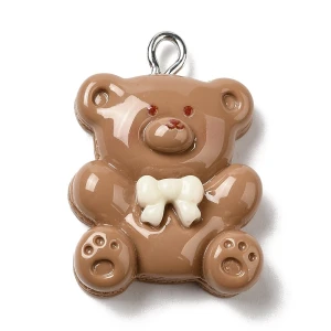 ZAW372 Zawieszka z akrylowej żywicy ciastko misiu miś bear cute 1szt