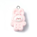 ZAW374 Zawieszka z akrylowej żywicy królik króliczek bunny cute 1szt