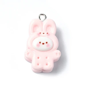 ZAW374 Zawieszka z akrylowej żywicy królik króliczek bunny cute 1szt