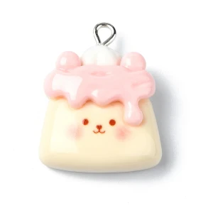ZAW375 Zawieszka z akrylowej żywicy jellycat kotek babeczka cute 1szt