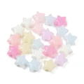 KOK238 Koraliki akrylowe gwiazdki pastelowe CANDY 11mm mix kolorów 20szt